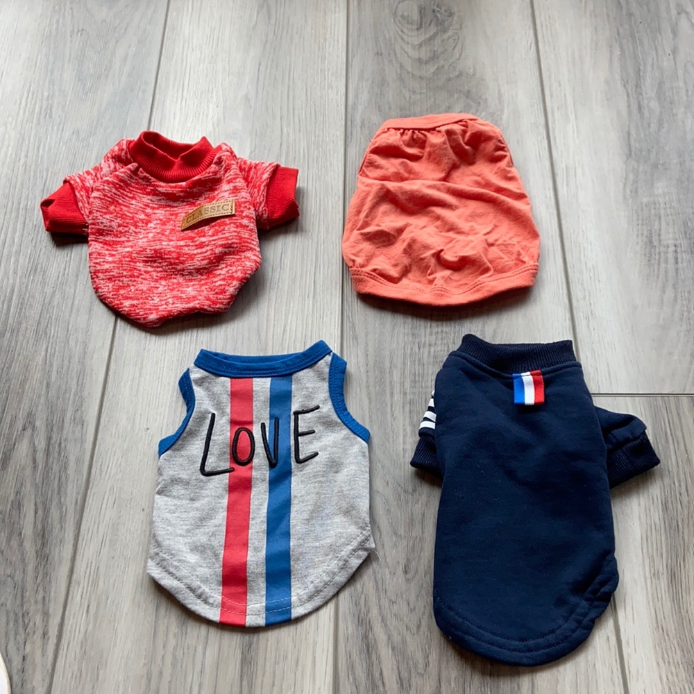 Hoodies and shirts XXS dog bundle